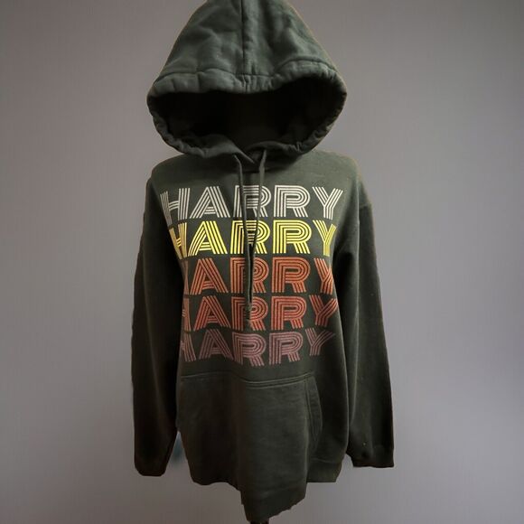 Port and Company Tops - Harry Styles Sweater L Womens Black Hoodie Hooded Sweatshirt